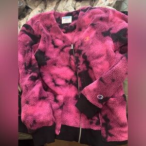 Champion Pink and Black Fleece Jacket